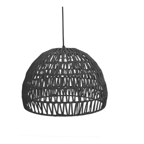 Crna stropna svjetiljka LABEL51 Uže, ⌀ 38 cm
