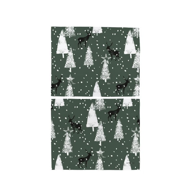Tekstilni podmetač 2 kom s božićnim motivom 35x45 cm Deer in the Forest – Butter Kings
