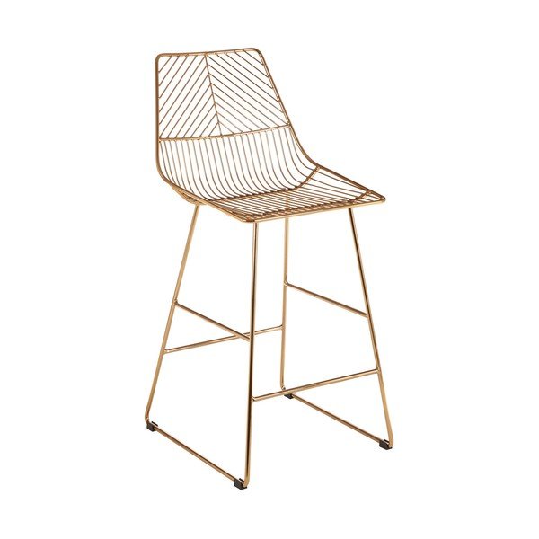 Metalna barska stolica u zlatnoj boji District – Premier Housewares