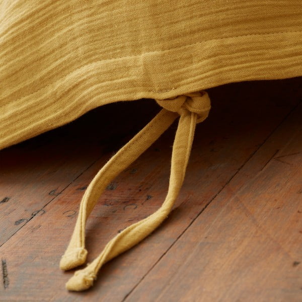 Žuta  posteljina za krevet za jednu osobu od muslina 135x200 cm Afra – Pineapple Elephant-image-3