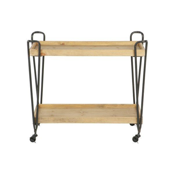 Mobilni stol za posluživanje s policama od drveta manga WOOOD Zoe-image-1