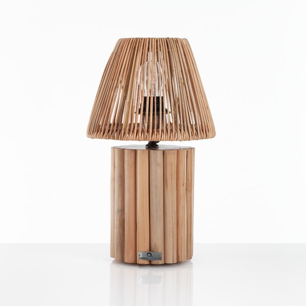 Stolna lampa u prirodnoj boji 40 cm Perlis - Tomasucci