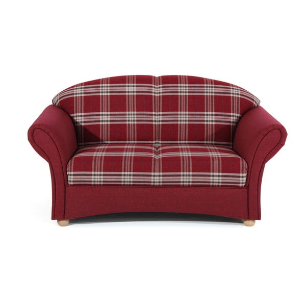 Crvena karirana sofa Max Winzer Corona, 151 cm