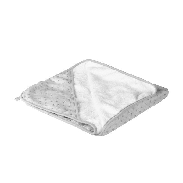 Svijetlo sivi pamučni dječji ručnik s kapuljačom 80x80 cm Lil Planet - Roba-image-3