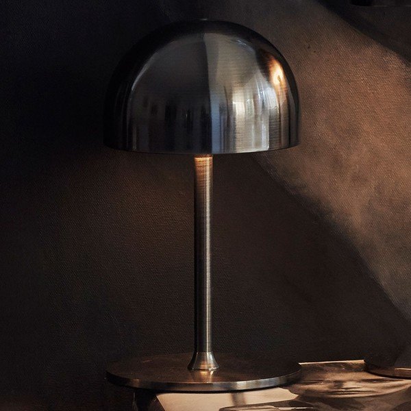 Tamno siva LED stolna lampa s daljinskim upravljačem s metalnim sjenilom (visina 22 cm) Tim – Sirius-image-2