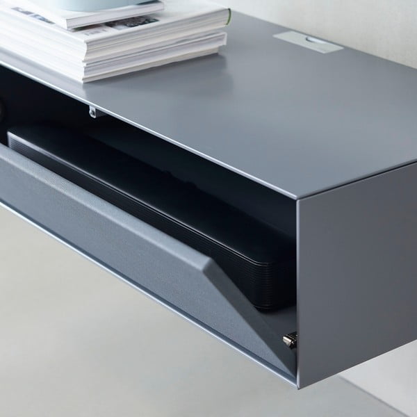 Sivi TV stol 91x24 cm Edge by Hammel - Hammel Furniture-image-3