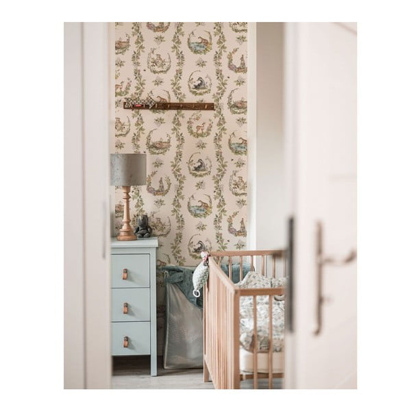 Papirna dječje tapete 100 cm x 280 cm Animals in the Circles – Dekornik-image-1