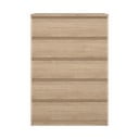 Komoda u dekoru hrasta u prirodnoj boji 77x111x50 cm Naia – Tvilum