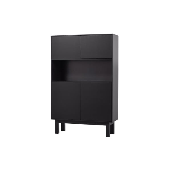 Crni ormarić od masivnog bora 110x170 cm Finca – WOOOD-image-2