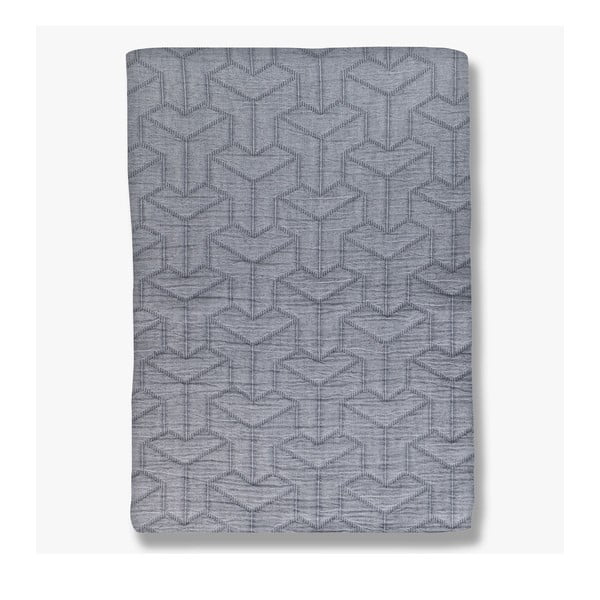 Tamno sivi prekrivač od recikliranog pamuka za bračni krevet 250x250 cm Trio - Mette Ditmer Denmark