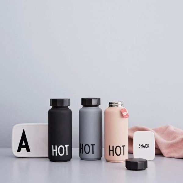 Siva termo boca Design Letters Hot, 500 ml-image-1