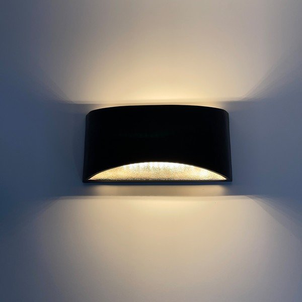 Crna LED zidna lampa s mogućnosti zatamnjivanja Arles – Fischer & Honsel-image-2