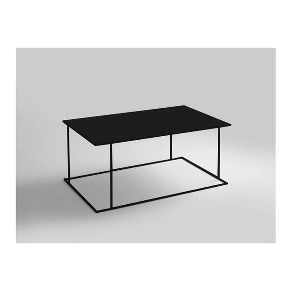Crni stolić za kavu Custom Form Walt, dužine 100 cm