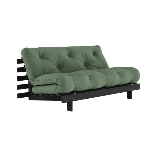 Zelena sklopiva sofa 160 cm Roots Black Night – Karup Design
