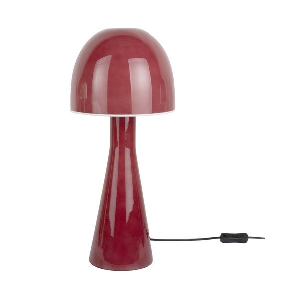 Crvena stolna lampa sa staklenim sjenilom (visina 45 cm) Bombin – Leitmotiv