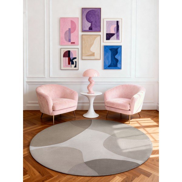 Bež ručno rađen vunen okrugao tepih ø 160 cm Hackney Clarissa – Ted Baker-image-1