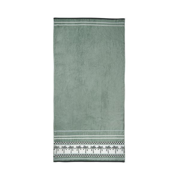 Zeleni pamučan ručnik za plažu 90x180 cm Palm Trees – Catherine Lansfield