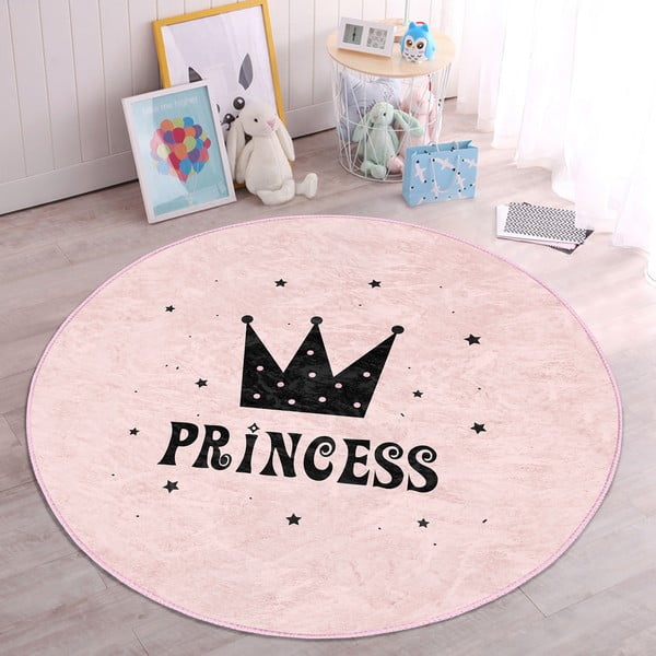 Ružičasti dječji tepih ø 120 cm Comfort – Mila Home-image-1