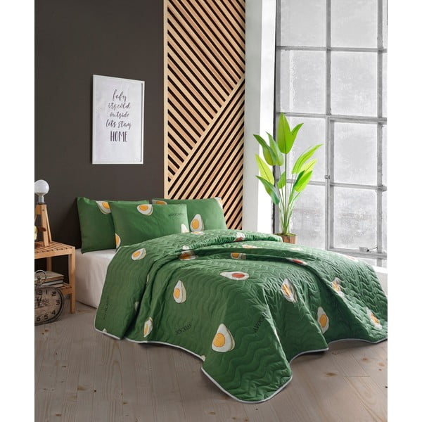 Dječji prekrivač sa 2 jastučnice Mijolnir Avocado, 200 x 220 cm