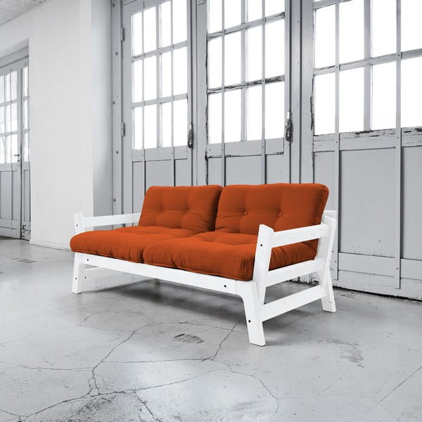 Sofa na razvlačenje Karup Step White / Orange