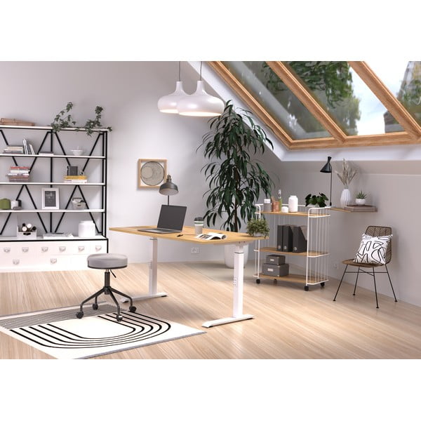 Radni stol s pločom stola u dekoru hrasta 80x140 cm Downey – Germania-image-1