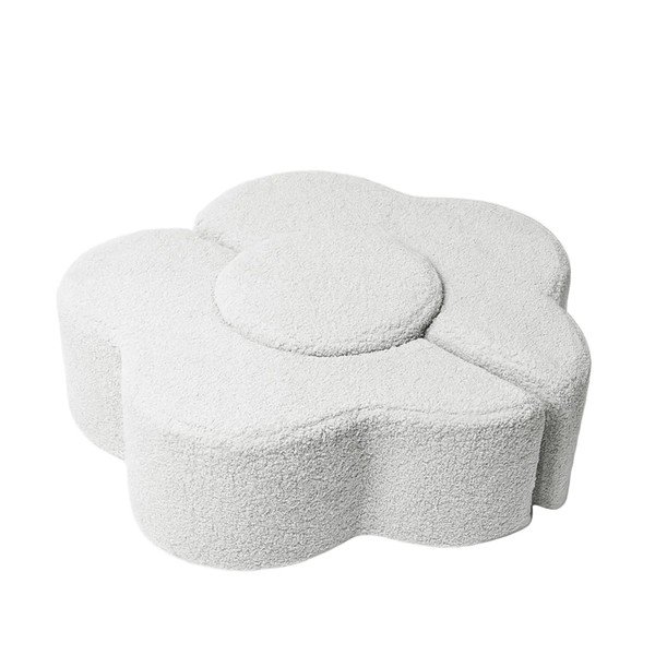 Bijeli set mekanih igrački od pjene 3 kom od boucle tkanine visina 27 cm 88x90 cm – Meowbaby-image-2