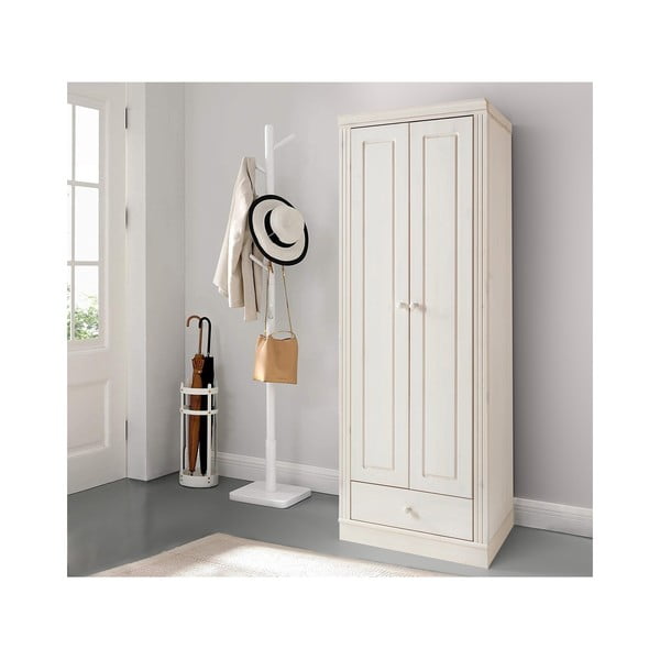 Bijeli ormar od masivnog bora 65x180 cm Anita – Støraa-image-1