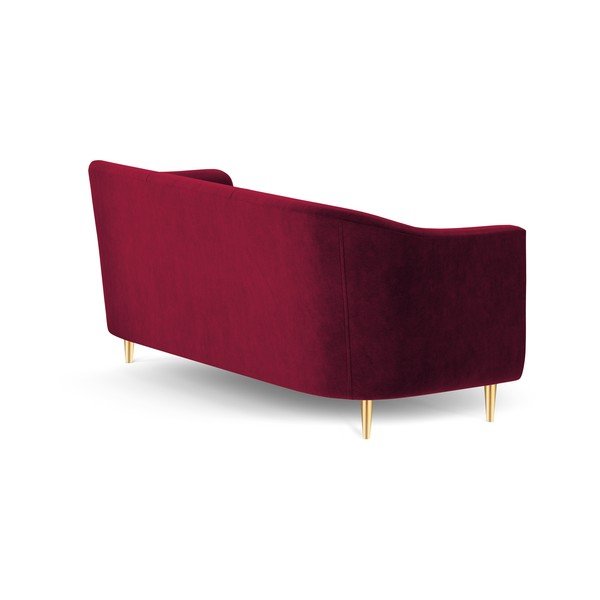 Sofa od crvenog baršuna Kooko Home Corde, 175 cm-image-3
