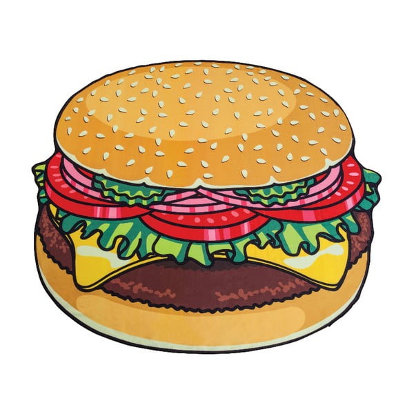 Deka za plažu u obliku burgera Big Mouth Inc., ⌀ 152 cm
