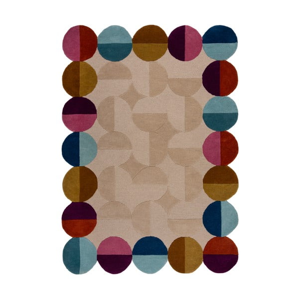 Bež ručno rađen vunen tepih 120x170 cm Mia Textured Scallop – Flair Rugs