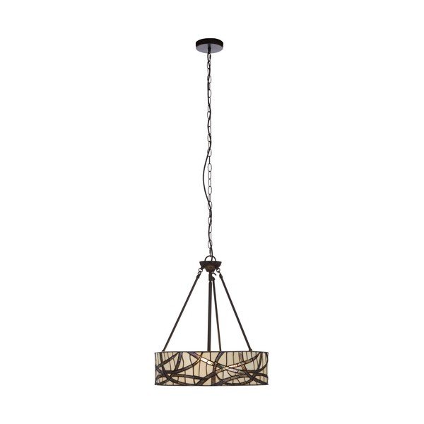 Metalna viseća svjetiljka sa staklenim sjenilom ø 46 cm Waldorf – Premier Housewares