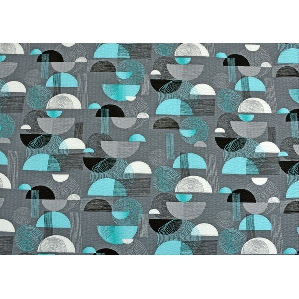 Sivo-tirkizna krep produžena posteljina za krevet 140x220 cm Arch -image-1