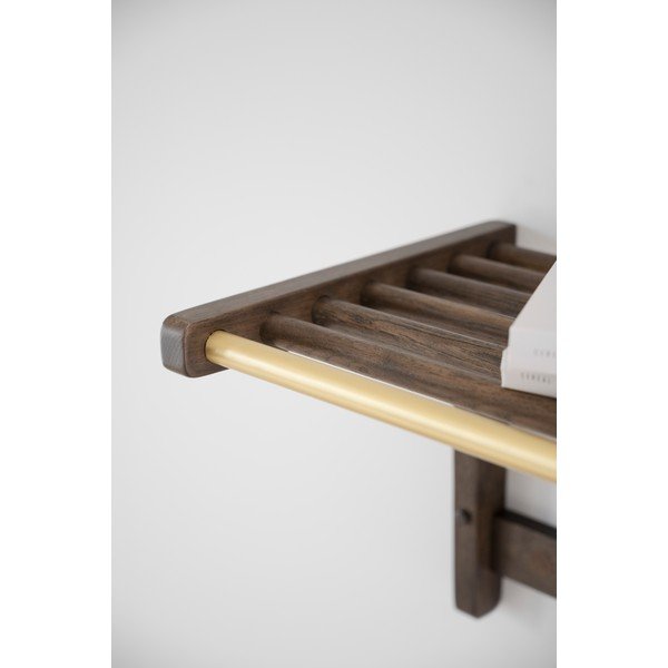 Tamno smeđa zidna vješalica od hrastovine Inverness - Rowico-image-1