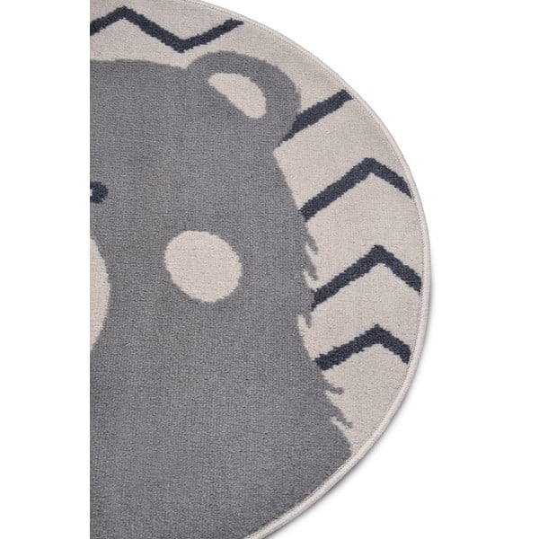 Sivi dječji tepih ø 140 cm Bear – Hanse Home-image-1