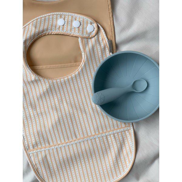 Plave/sive silikonske dječje žlice u setu 2 kom Midnight Mix – Cam Cam Copenhagen-image-1