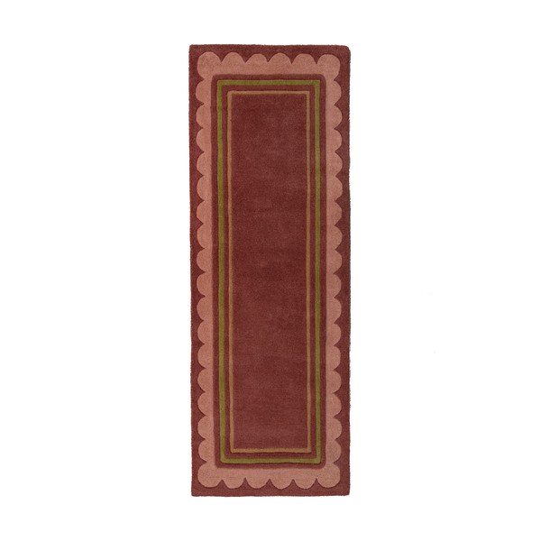 Bordo ručno rađena vunena staza 80x230 cm Lois – Flair Rugs