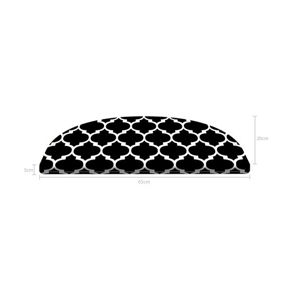 Set od 16 crnih tepiha za stepenice Vitaus Madalyon, 20 x 65 cm-image-4