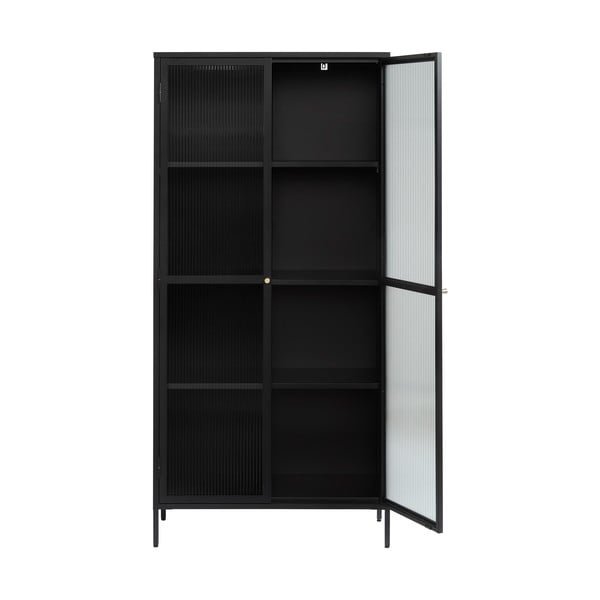 Crna metalna vitrina 90x190 cm Bronco - Unique Furniture-image-3