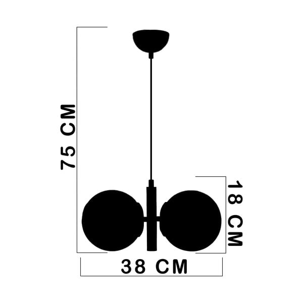 Bijela/u zlatnoj boji viseća svjetiljka sa staklenim sjenilom ø 15 cm Monera – Squid Lighting-image-2
