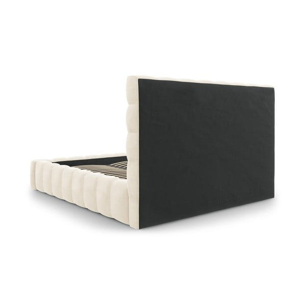 Bež tapecirani bračni krevet s prostorom za pohranu s podnicom 180x200 cm Bali – Cosmopolitan Design-image-4