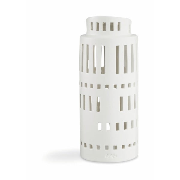 Bijeli keramički svijećnjak Kähler Design Urbania Lighthouse Tower