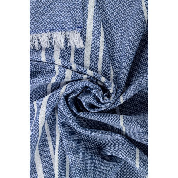 Plava pamučna deka 150x200 cm Solene – Tiseco Home Studio-image-1