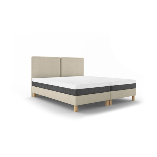 Bež bračni krevet Mazzini Beds Lotus, 180 x 200 cm