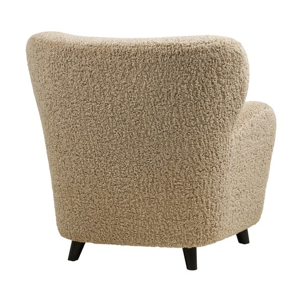Svjetlo smeđa fotelja od bouclé tkanine Lunaro – House Nordic-image-4