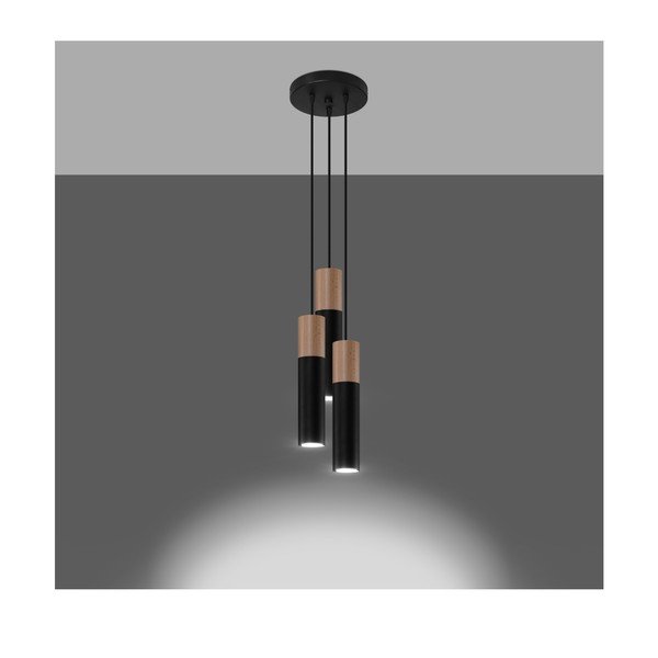 Crna viseća svjetiljka ø 6 cm Paul – Sollux-image-2