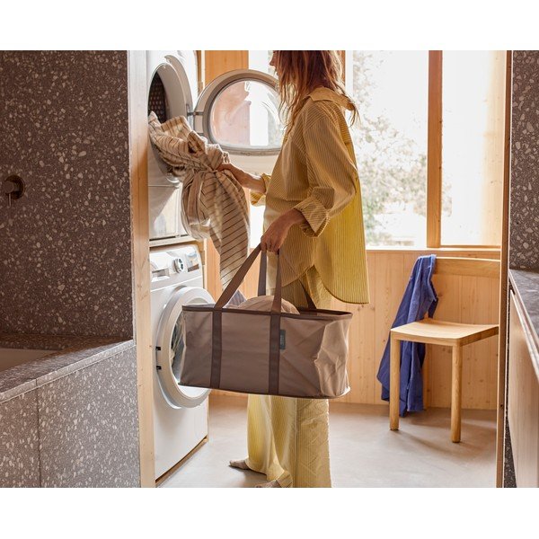 Siva tekstilna složiva košara za rublje 35 l Duo – Joseph Joseph-image-2