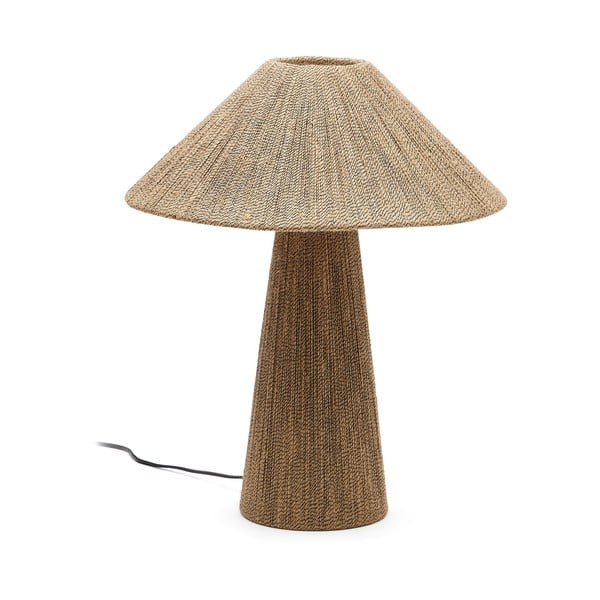 Svjetlo smeđa stolna lampa sa sjenilom od jute (visina 46 cm) Renee – Kave Home
