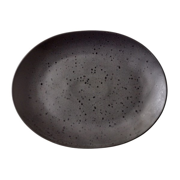 Tanjur za posluživanje od crne keramike Bitz Mensa, 30 x 22,5 cm