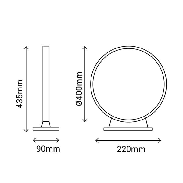 Crna podna svjetiljka SULION Nala, ø 40 cm-image-4