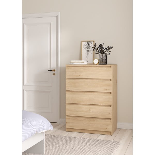 Komoda u dekoru hrasta u prirodnoj boji 77x111x50 cm Naia – Tvilum-image-1